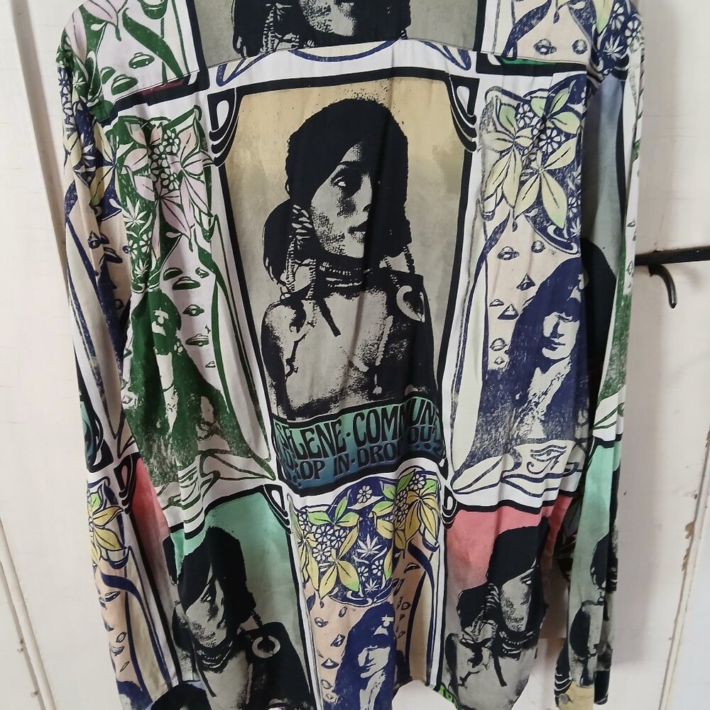 Paul Smith Psychedelic Drop In Drop Out Button Down Shirt XL